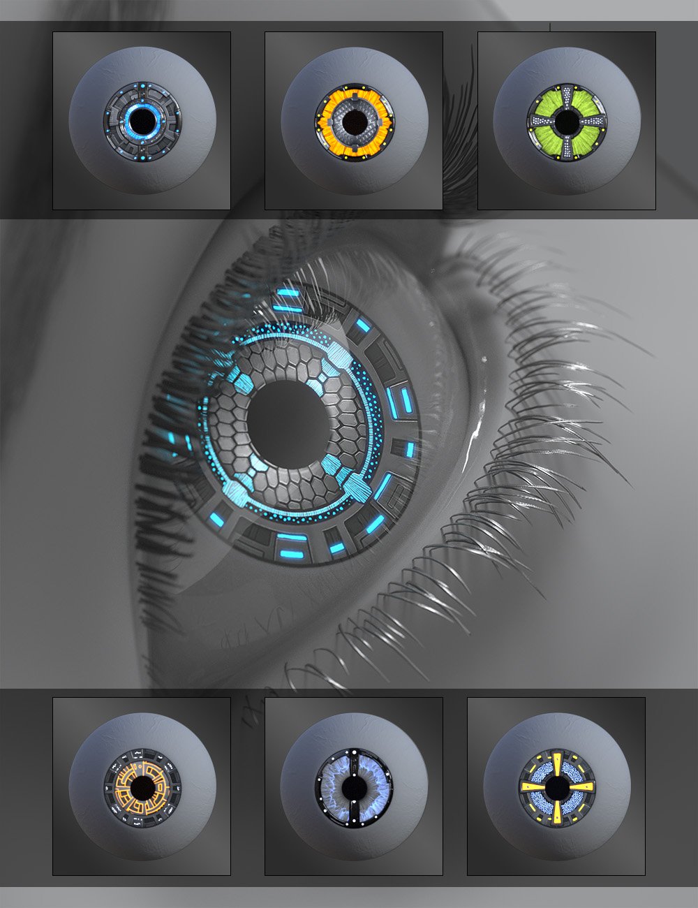 Irregular Sci-Fi Iris Builder for Genesis 9