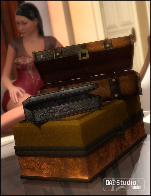 Decorative Boxes by: Ryverthorn, 3D Models by Daz 3D