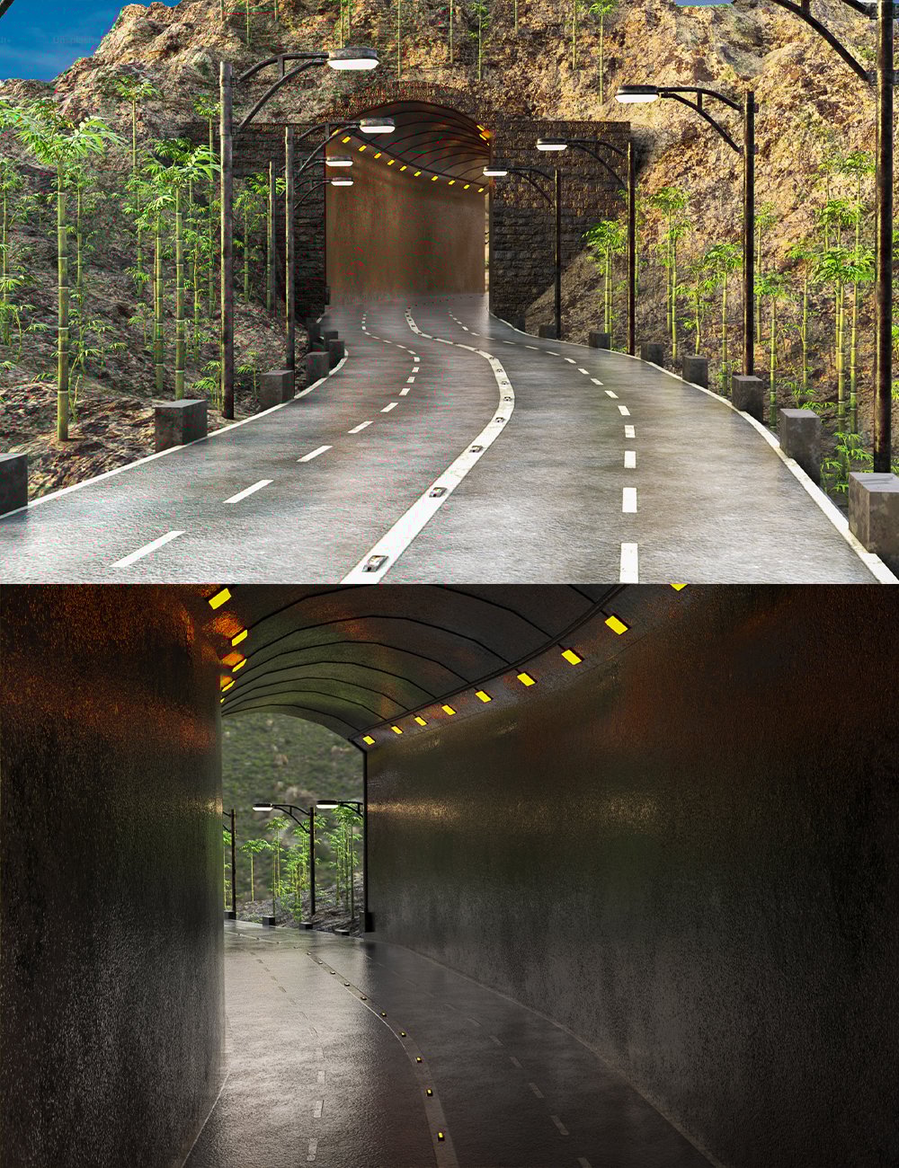 Mountain Tunnel by: Tesla3dCorp, 3D Models by Daz 3D