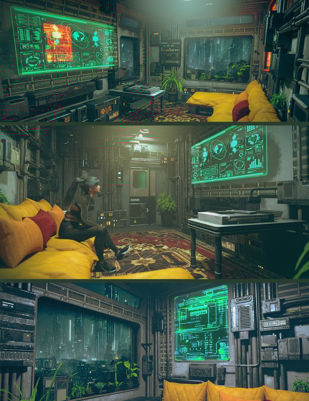 Cyberpunk Hidden Livingroom