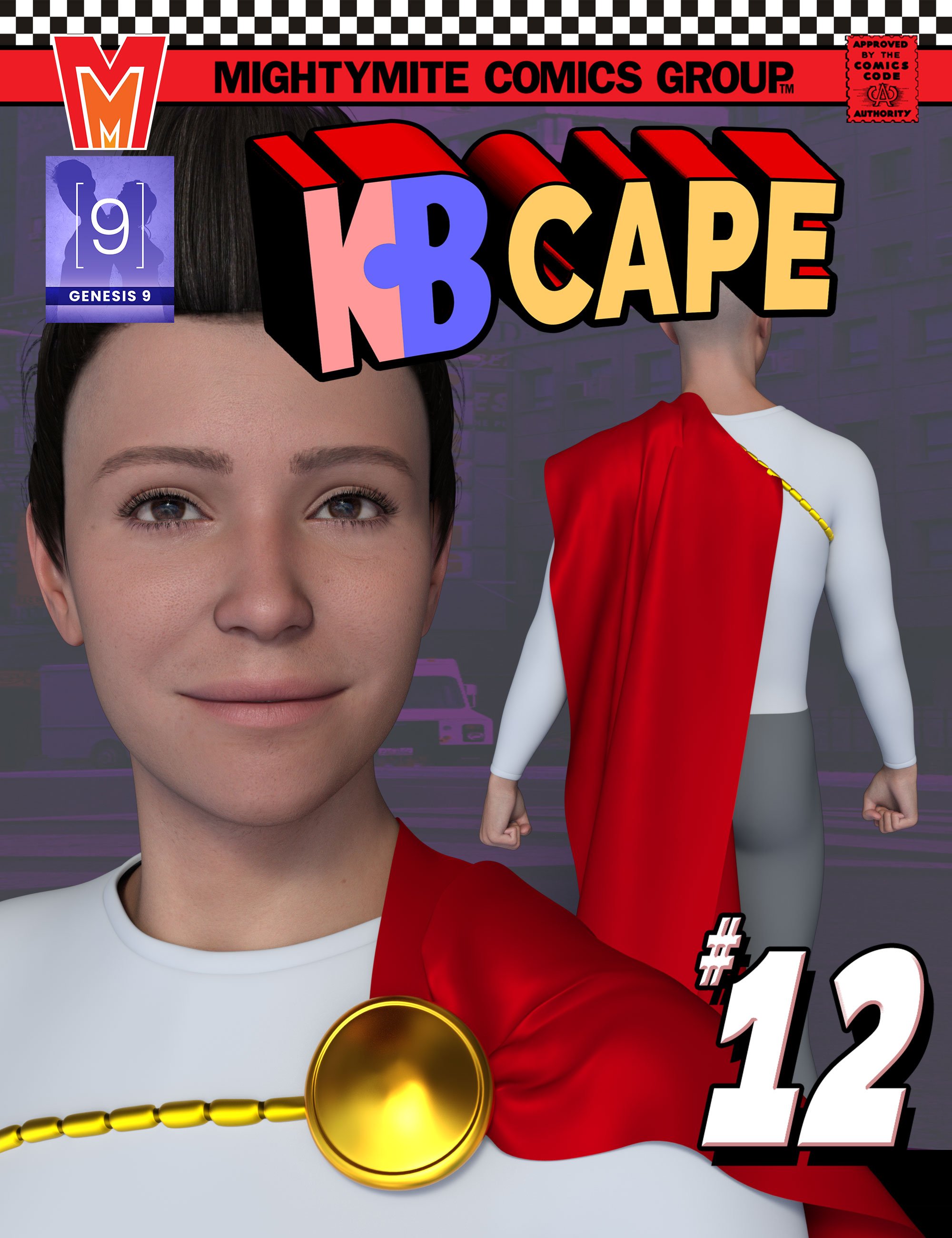 Cape 012 MMKBGenesis 9 dForce by: MightyMite, 3D Models by Daz 3D