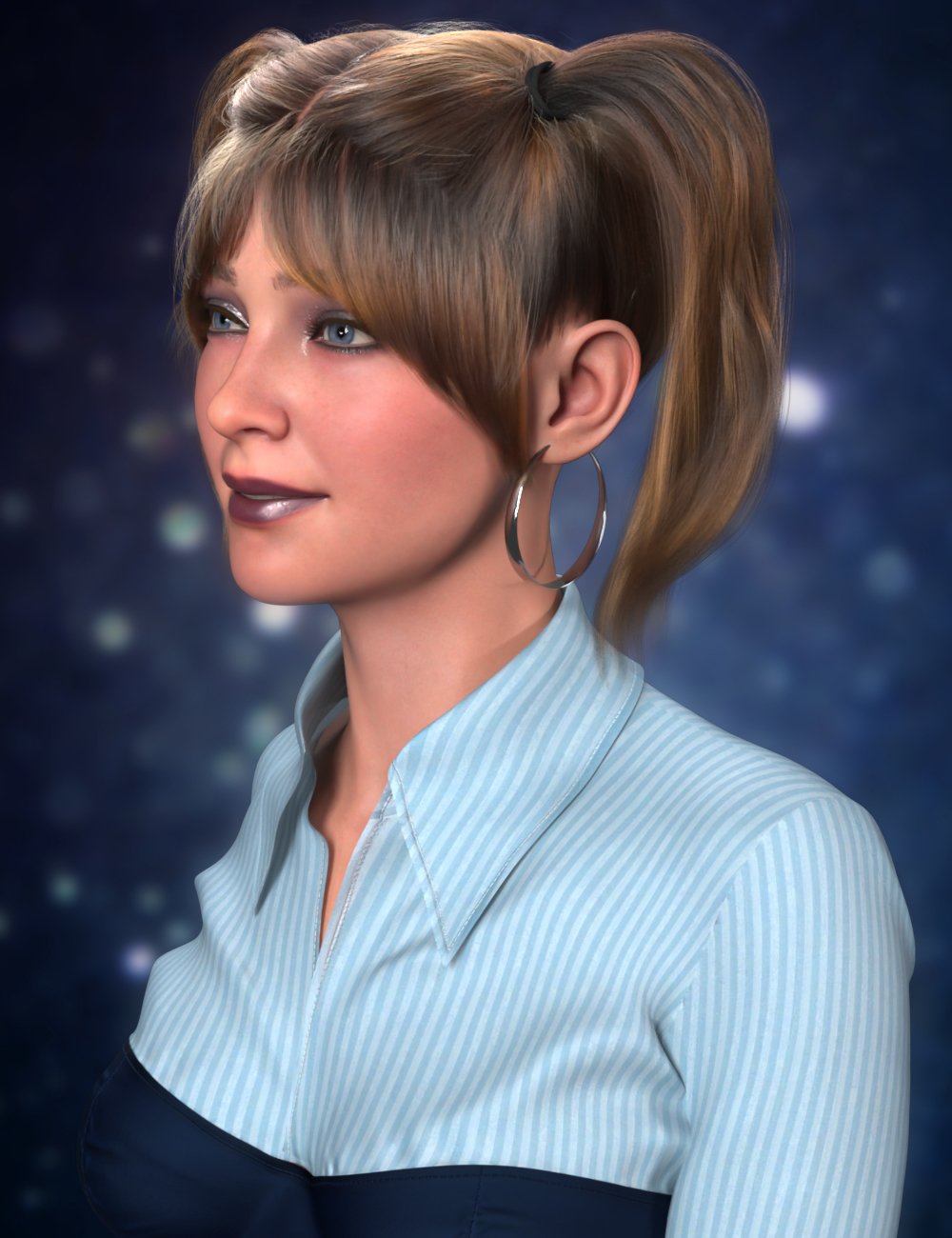 Candy Twists Hair for Genesis 9 by: Propschick, 3D Models by Daz 3D