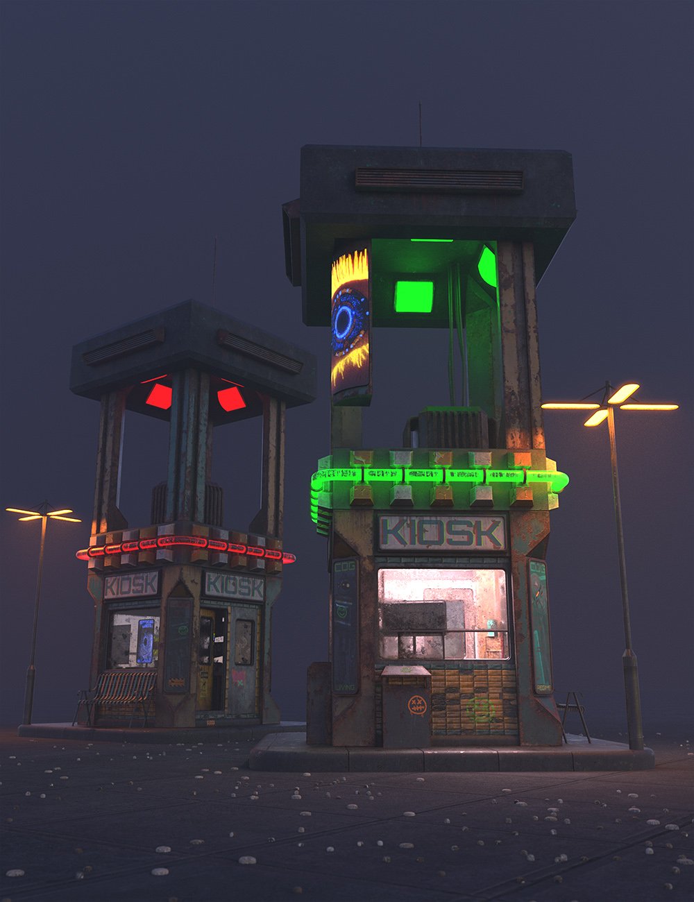 The Cog Regime Kiosk by: ForbiddenWhispersDavid Brinnen, 3D Models by Daz 3D