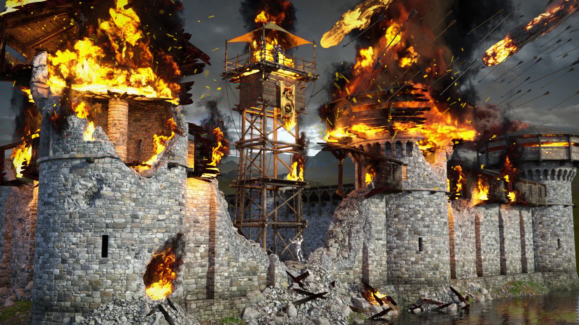 Medieval Castle Destruction Kit - Wood Prop Add-Ons