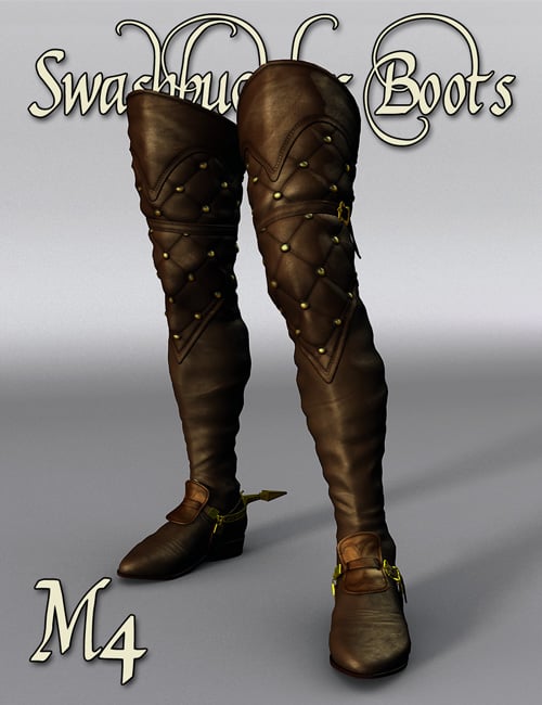 Swashbuckler Boots  M4 by: Age of Armour, 3D Models by Daz 3D