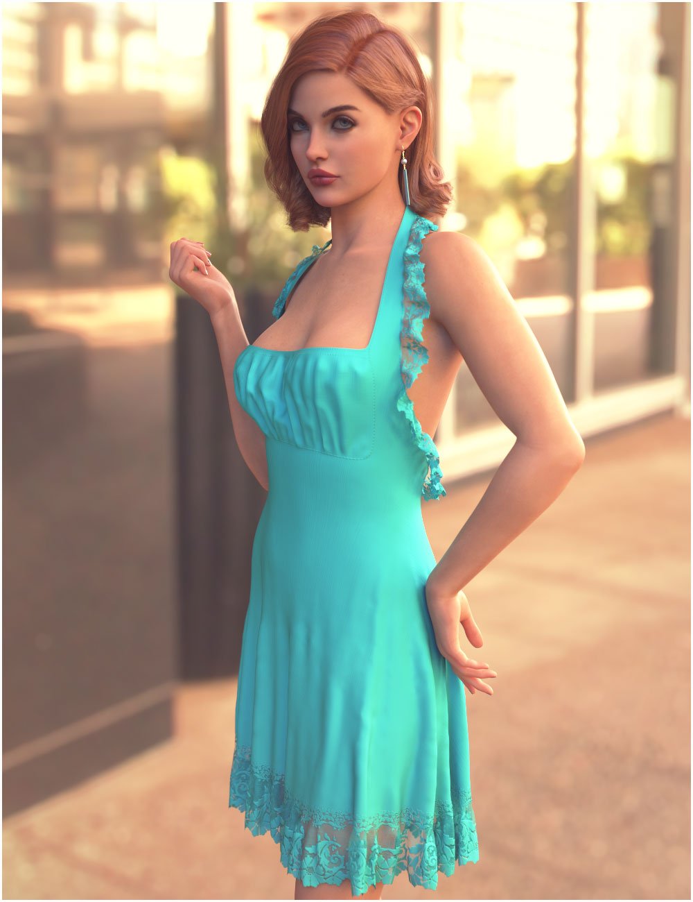 dForce Zeva Outfit for Genesis 9 by: BelladzinesPandyGirl, 3D Models by Daz 3D