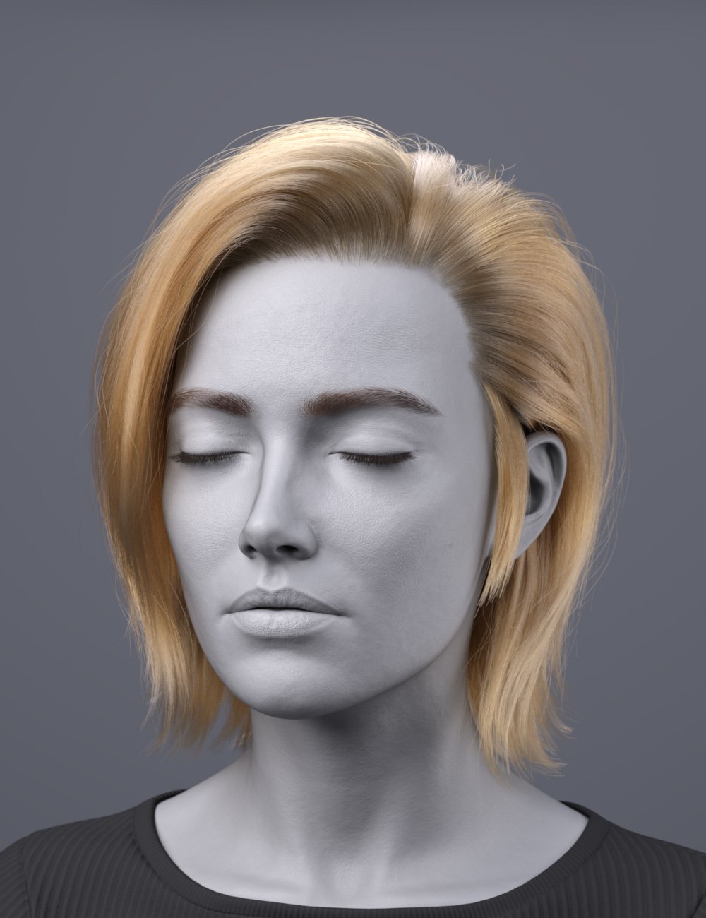 dForce FV Enigma Veil Hair for Genesis 9 by: ForlornVoid, 3D Models by Daz 3D