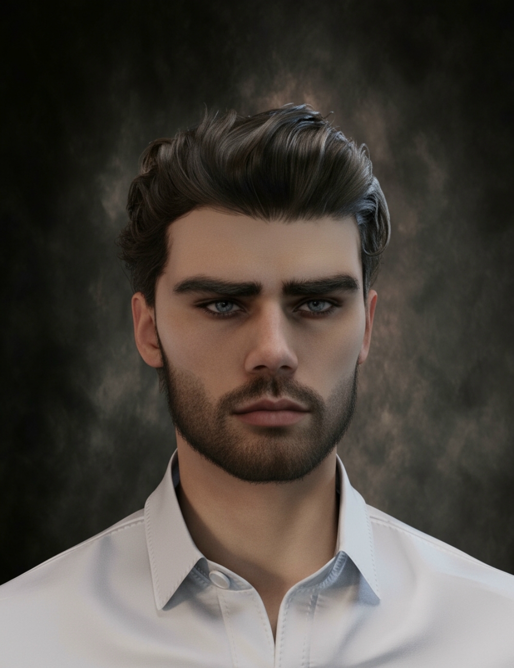 dForce GatsB Classic Swept Back Hair For Genesis 9