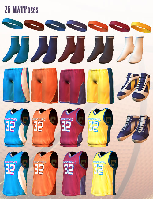 Basketball Set for Michael 4 Basketball Set for Michael 4 by: Andrey Pestryakov, 3D Models by Daz 3D