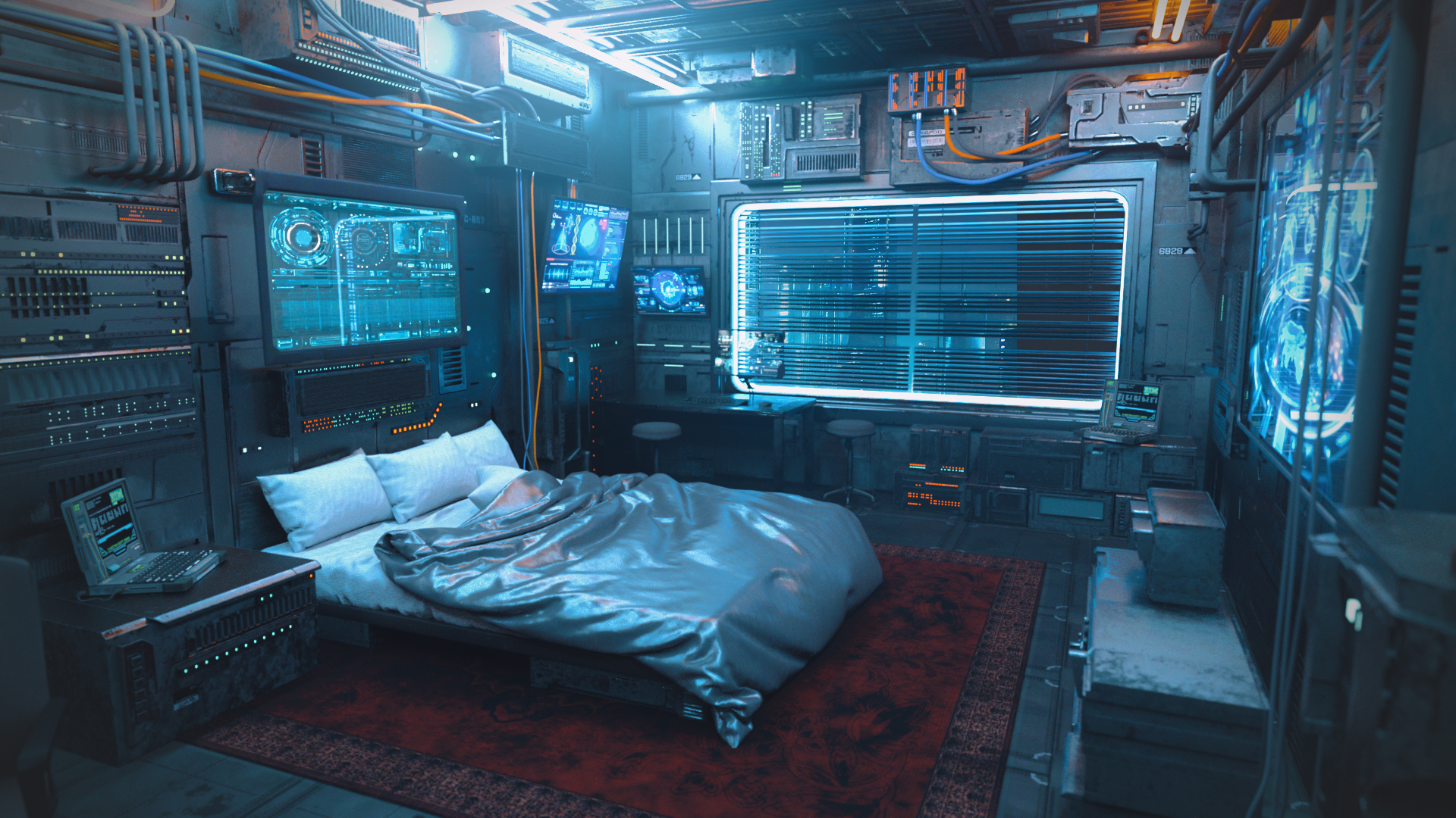 Polish Cyber Hacker Bedroom | Daz 3D