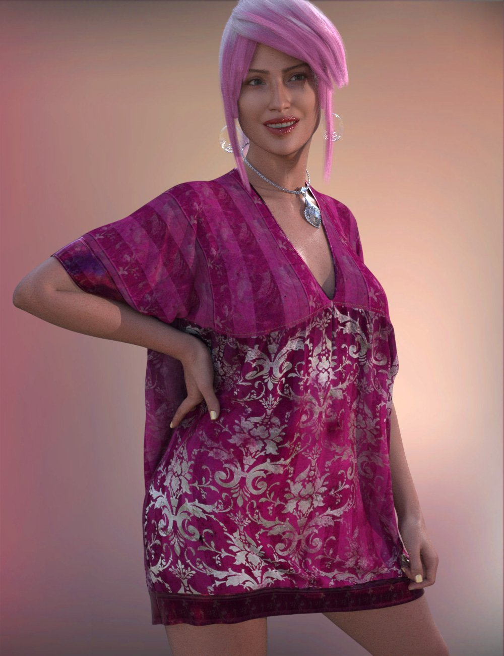 DNA Ines dForce Dress for Genesis 9 by: Donnena, 3D Models by Daz 3D