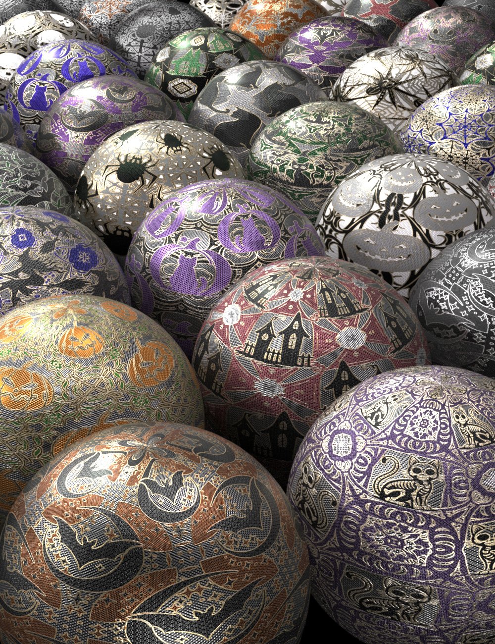 DG Halloween Brocade Shaders by: DestinysGarden, 3D Models by Daz 3D