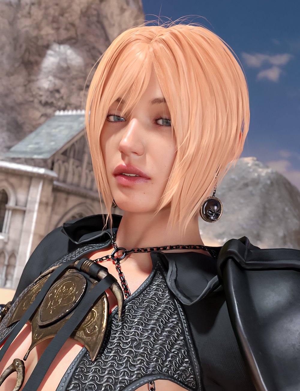 DeathKnight Fantasy Hair for Genesis 8, 8.1 and 9