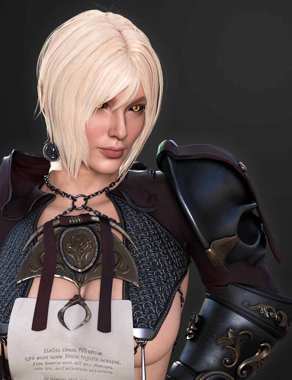 DeathKnight Fantasy Hair for Genesis 8, 8.1 and 9