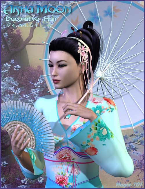 Aisha Moon Hair V4 Aisha Moon Hair V4 by: Magix 101, 3D Models by Daz 3D
