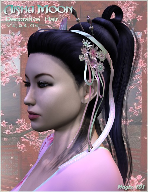 Aisha Moon Hair V4 Aisha Moon Hair V4 by: Magix 101, 3D Models by Daz 3D