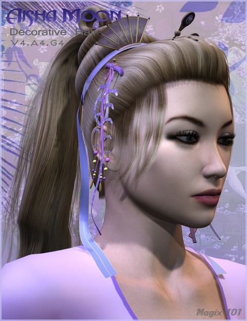 Aisha Moon Hair V4 Aisha Moon Hair V4 by: Magix 101, 3D Models by Daz 3D