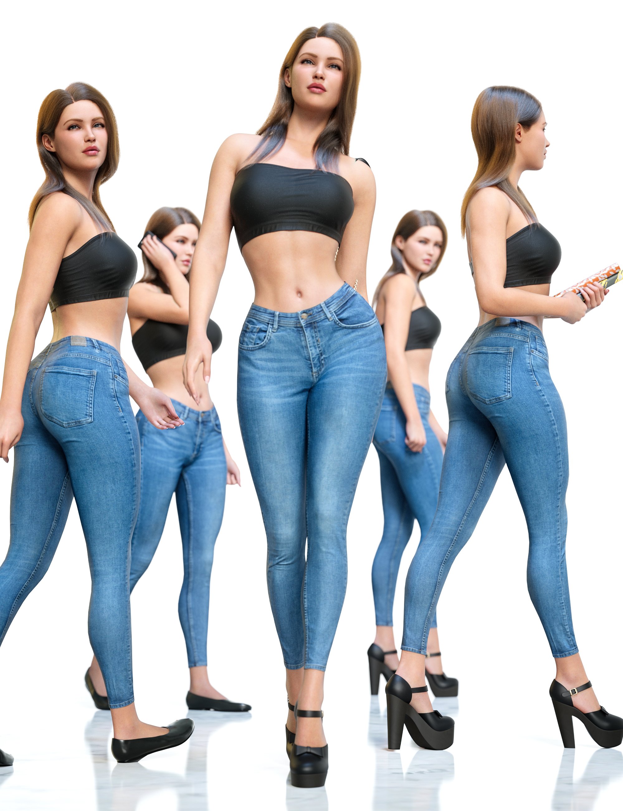 Z Pose Library Walking Mega Set for Genesis 9 and 8 Female