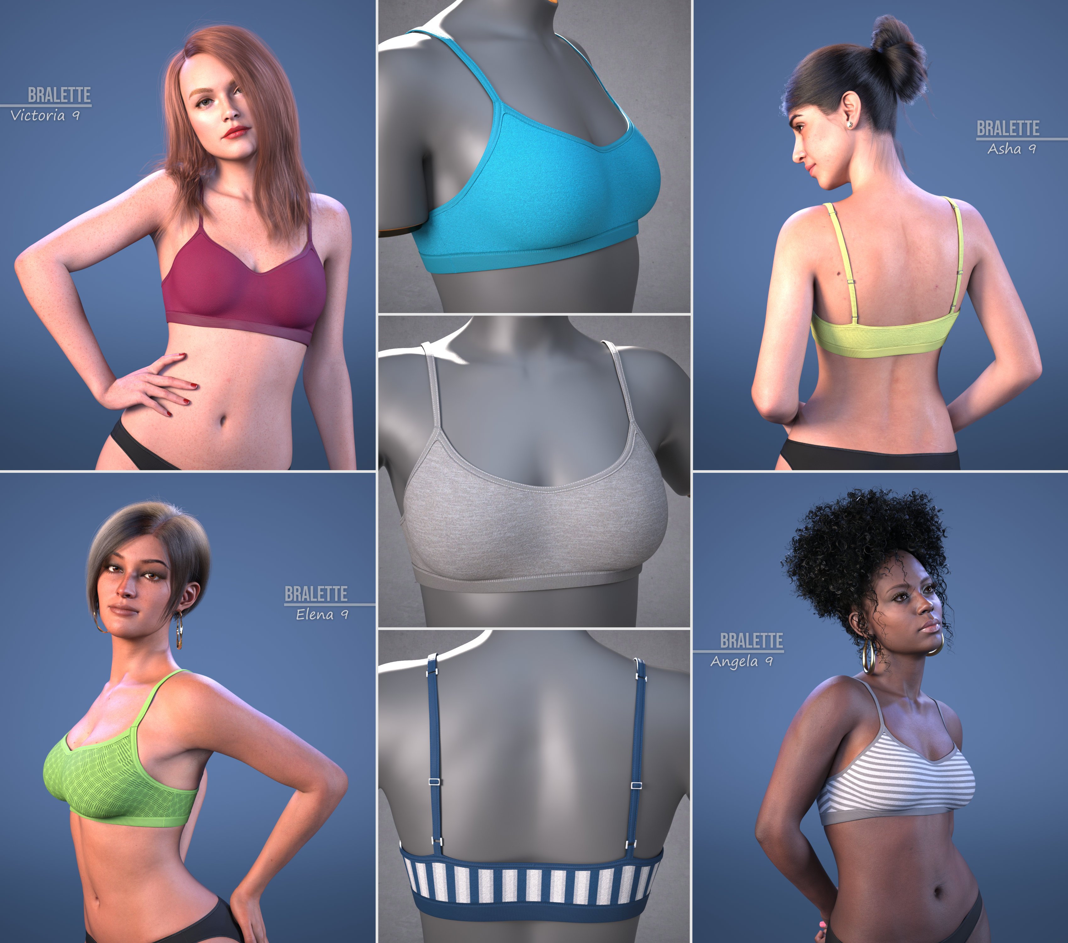 NG Cotton Bras Base Collection Volume 1 for Genesis 9