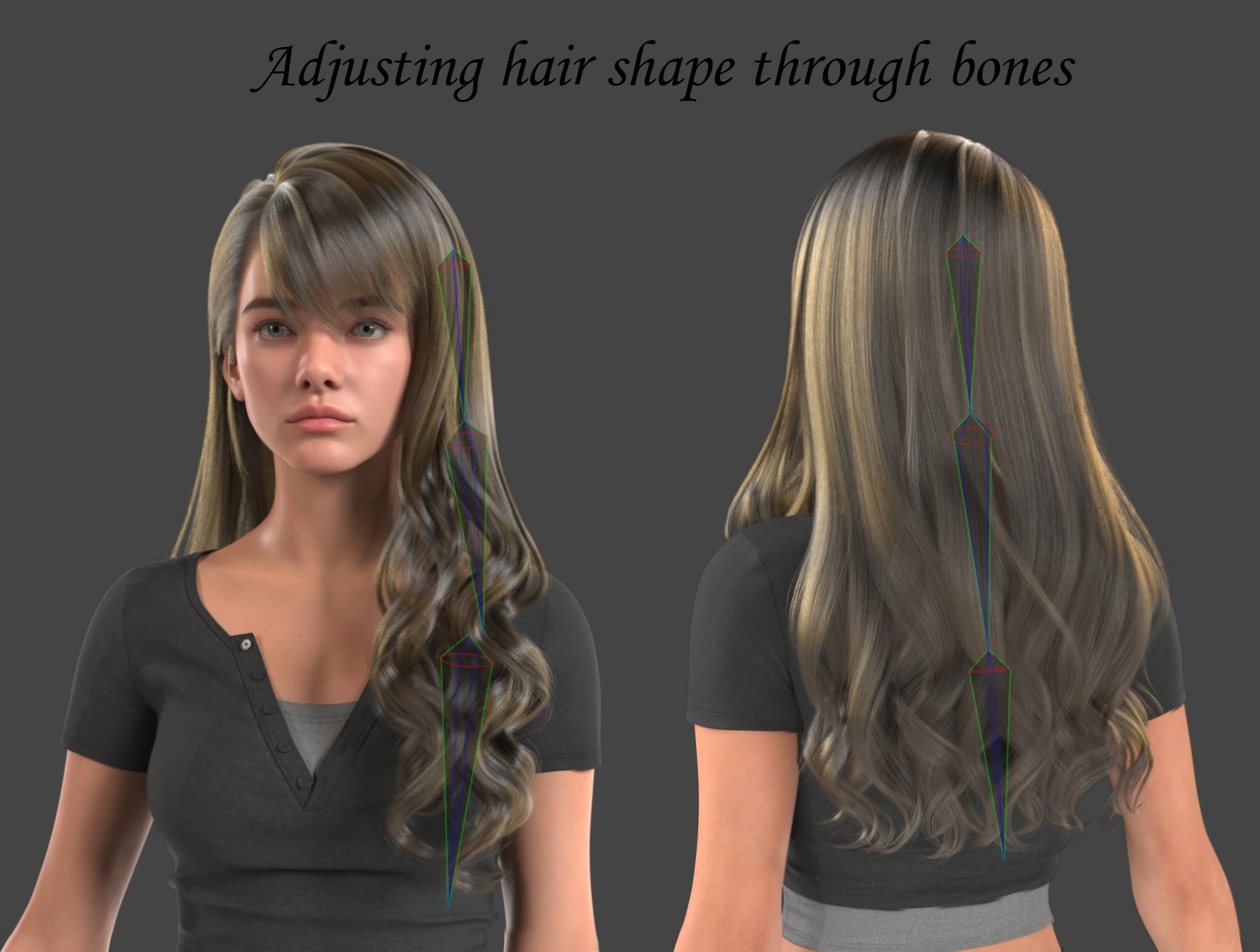 XYZ Half Hair for Genesis 9