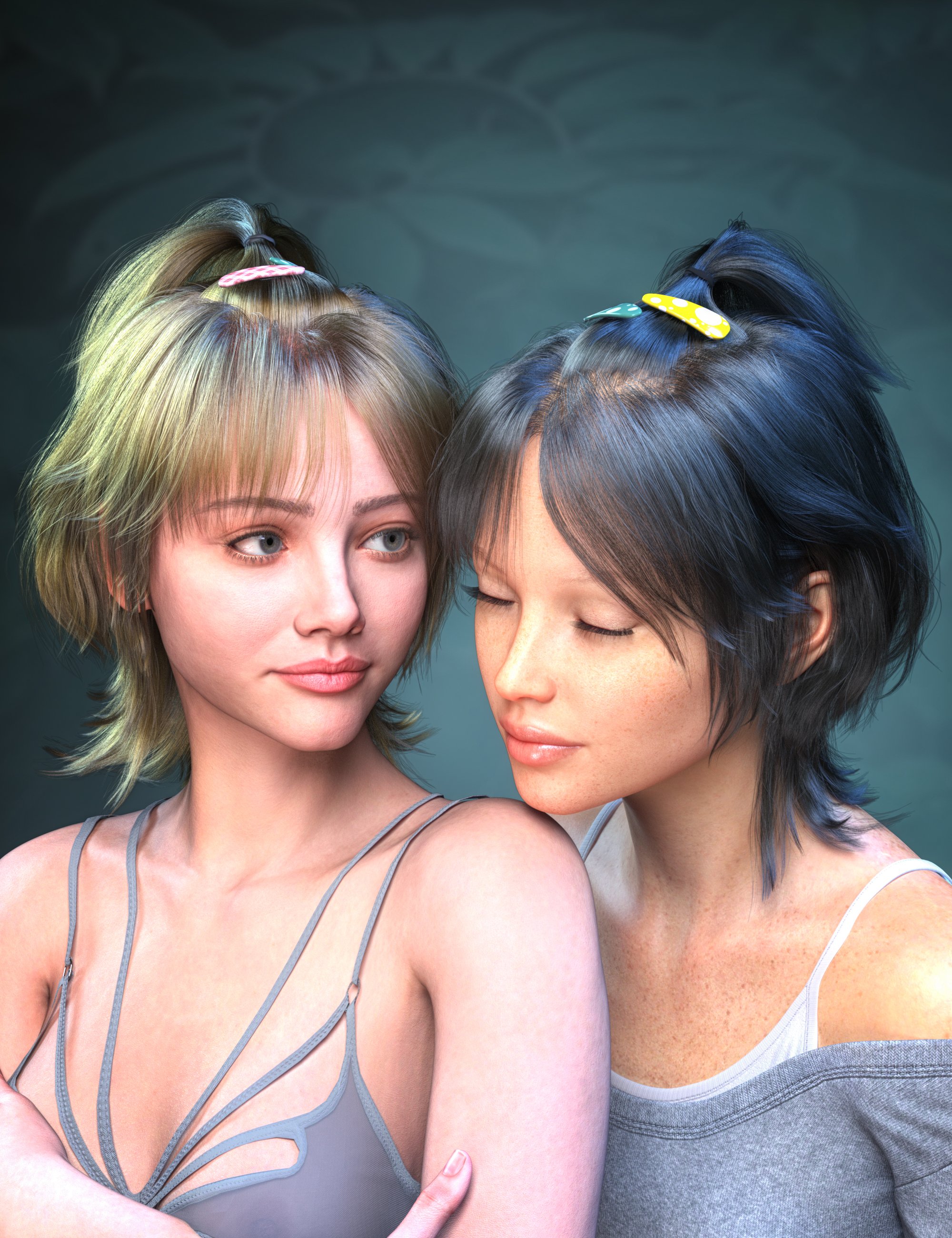 dForce Strand-Based FE Braided Jellyfish Hair for Genesis 9 and 8