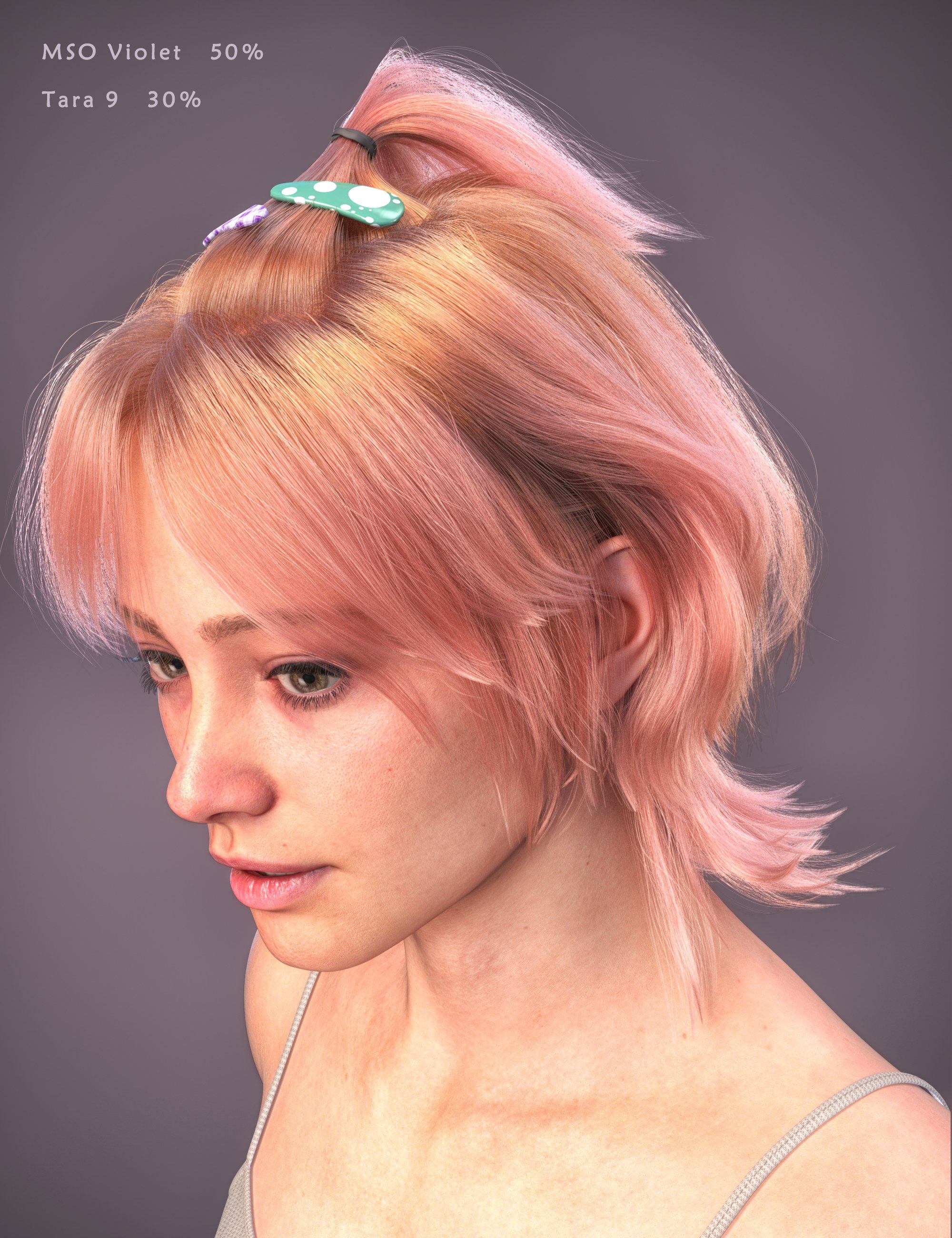 dForce Strand-Based FE Braided Jellyfish Hair for Genesis 9 and 8