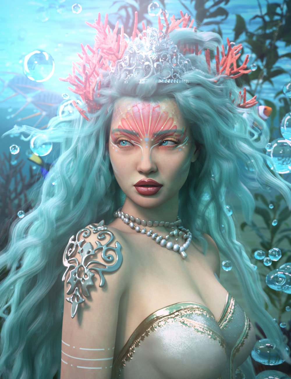Ocean Glow LIE Presets For Genesis 9 by: 3D SugarCosmoXpressionFriendship Studio, 3D Models by Daz 3D