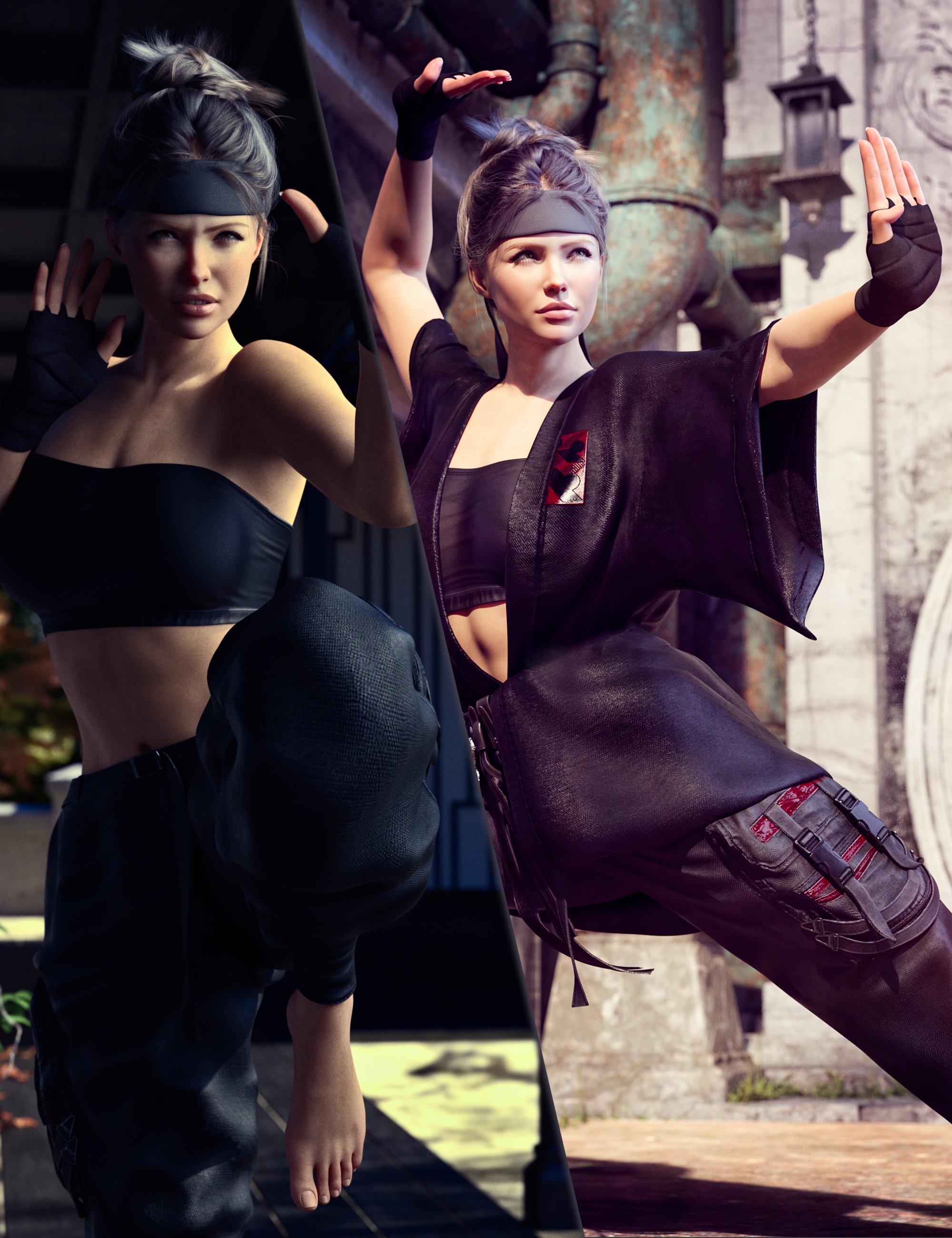 Z Mixed Martial Arts 3 Pose Mega Set for Genesis 9 and 8 Female