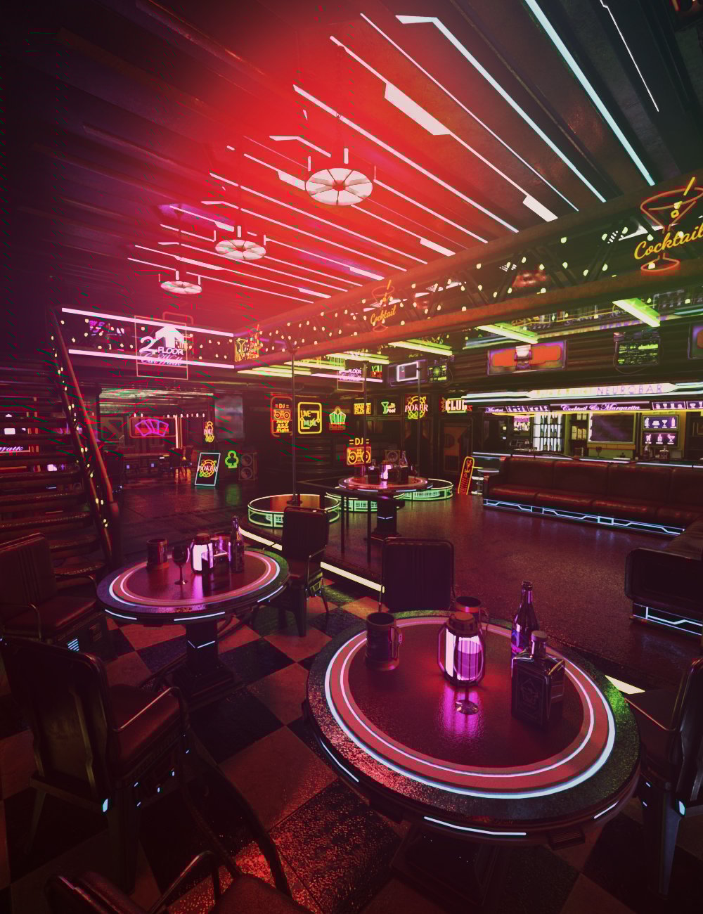 XI Cyber Club by: Xivon, 3D Models by Daz 3D