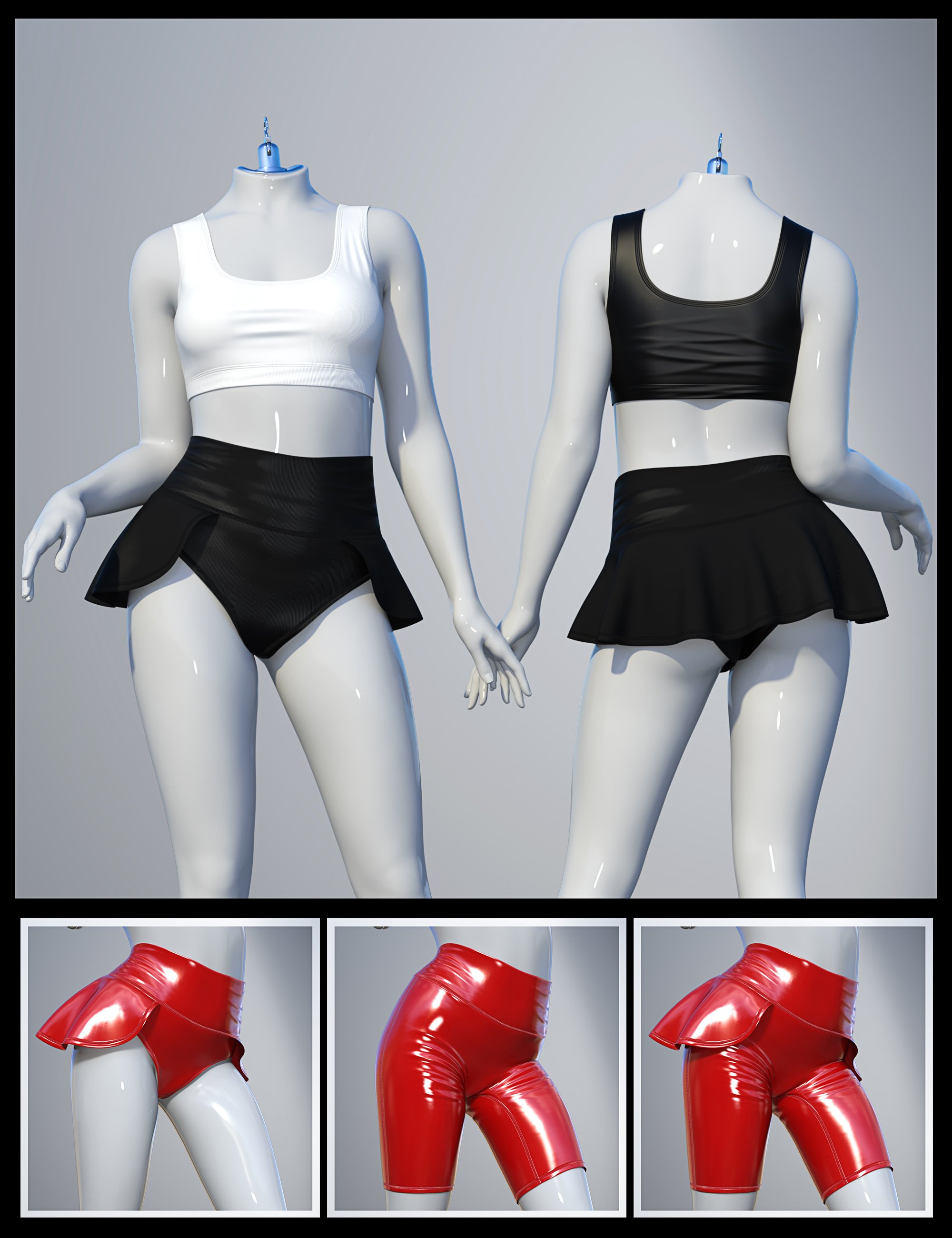 dForce SU Yoga Sportswear for Genesis 9 by: Sue Yee, 3D Models by Daz 3D