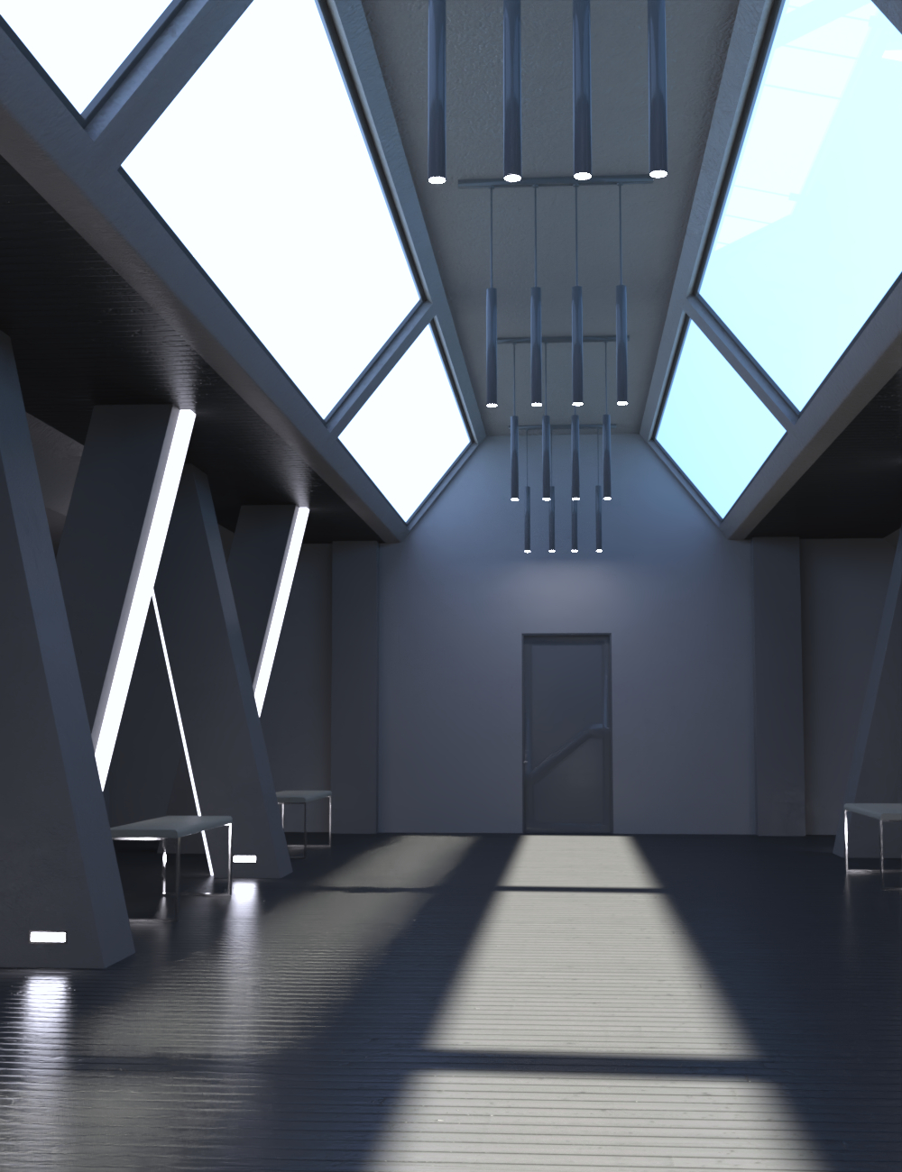 Future Minimalist Hall by: , 3D Models by Daz 3D