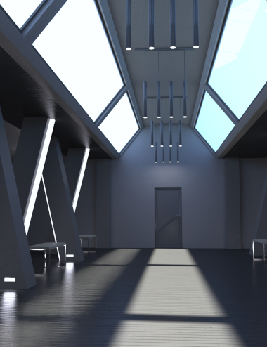 Future Minimalist Hall | Daz 3D