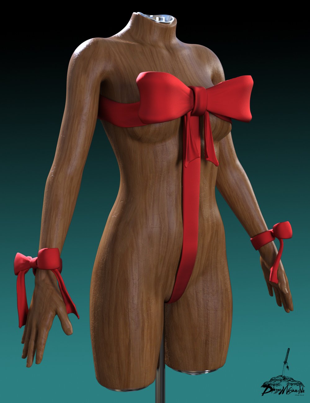 Ribbon Swimsuit for Genesis 9 by: Dieggo Masamune, 3D Models by Daz 3D