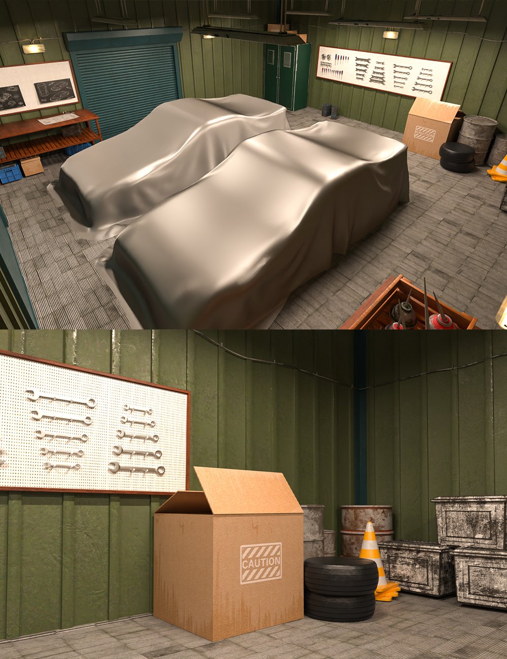 Car Garage by: clacydarch, 3D Models by Daz 3D
