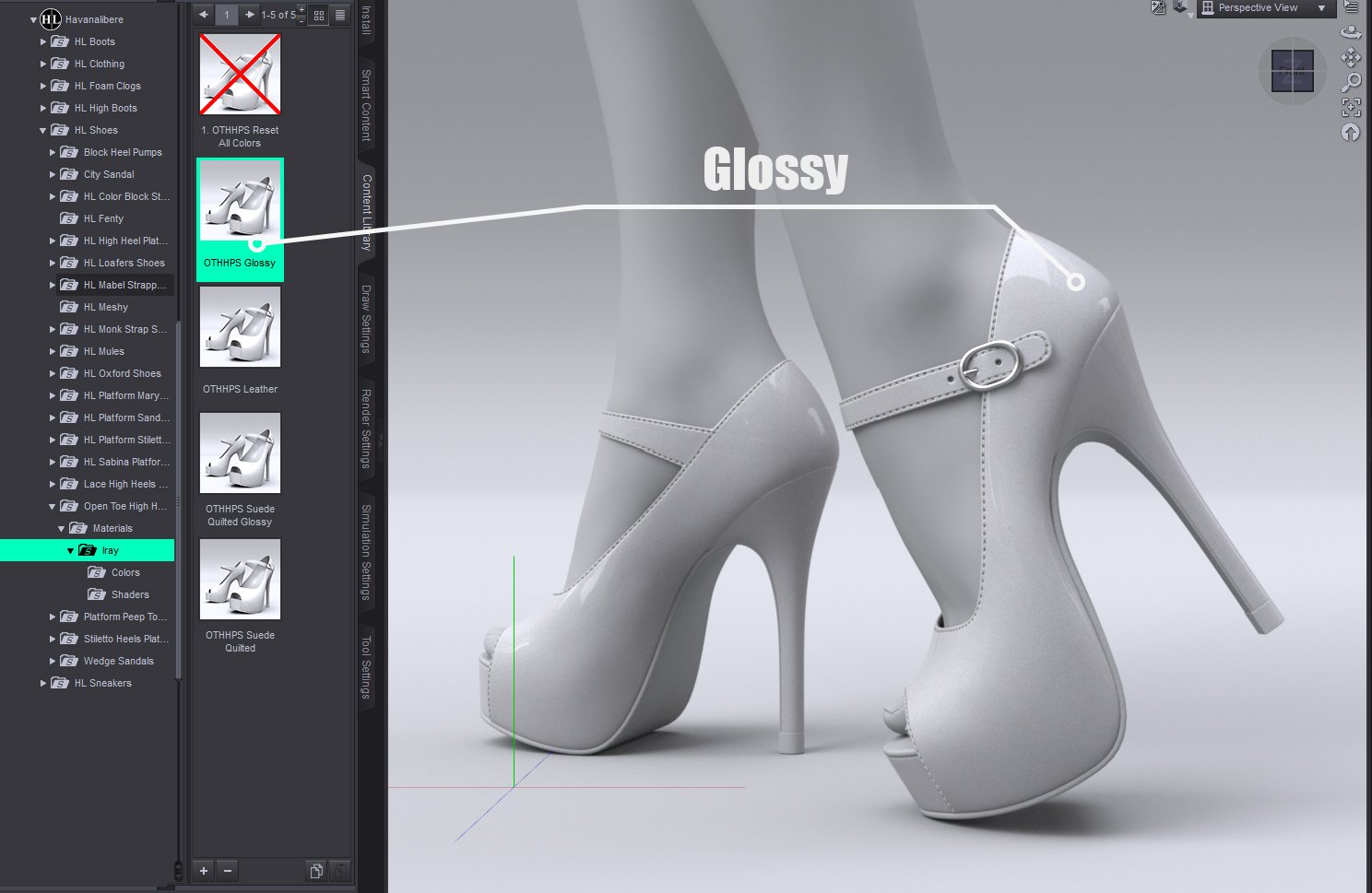 Open Toe High Heel Platform Shoes for Genesis 9, 8 and 8.1 Female