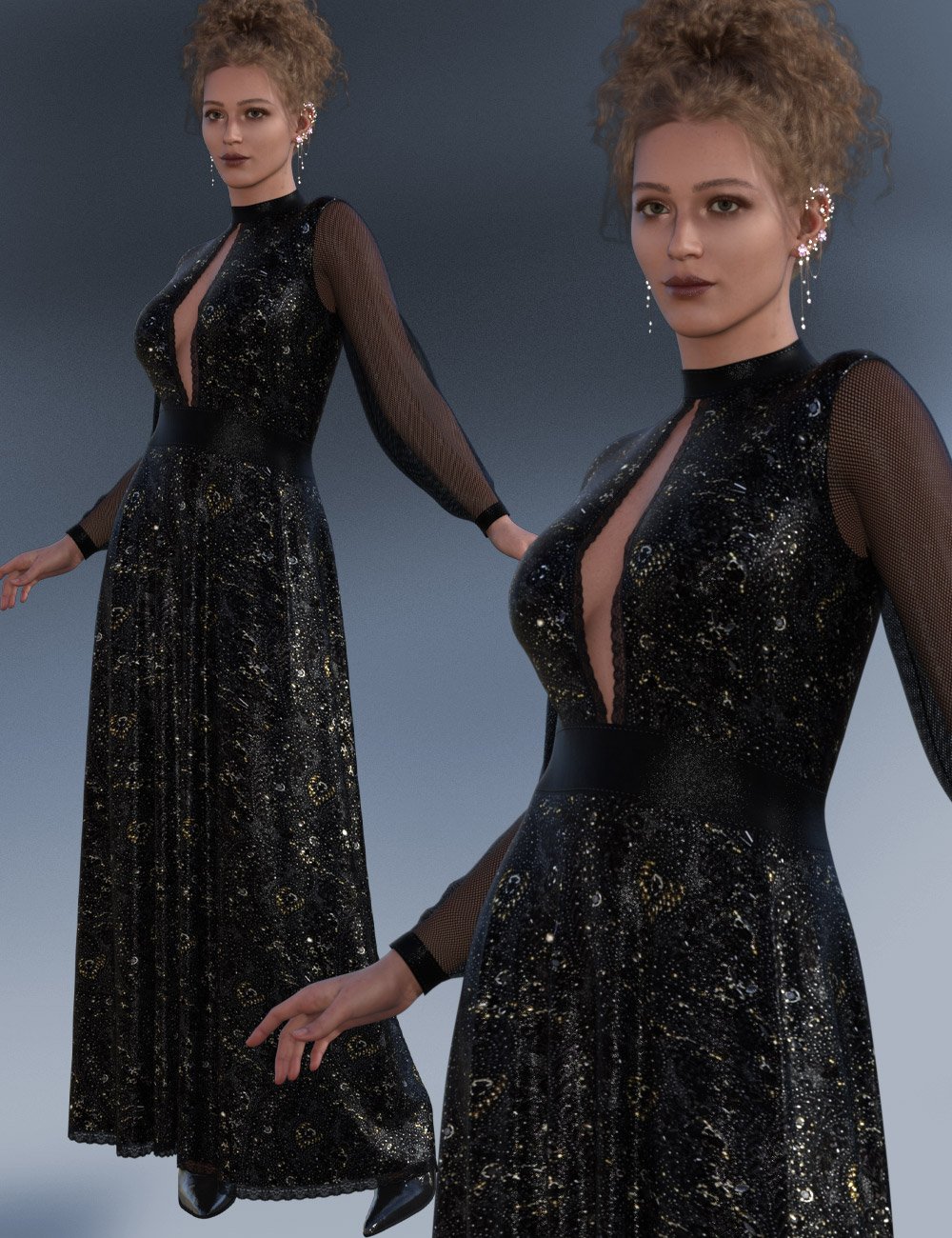 dForce Society for Genesis 9 by: Kaleya, 3D Models by Daz 3D