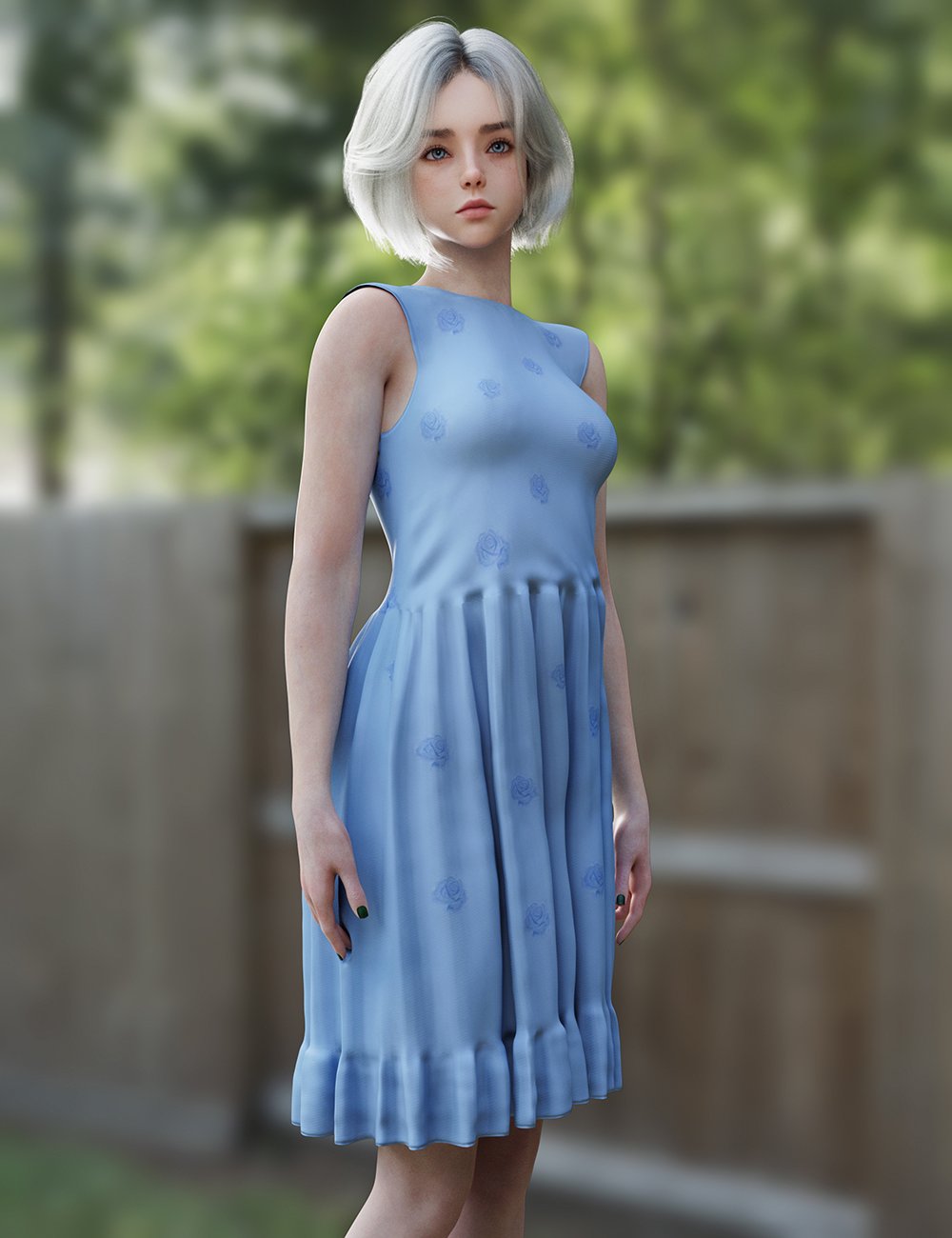 dForce Sleeveless Dress for Genesis 9 Feminine