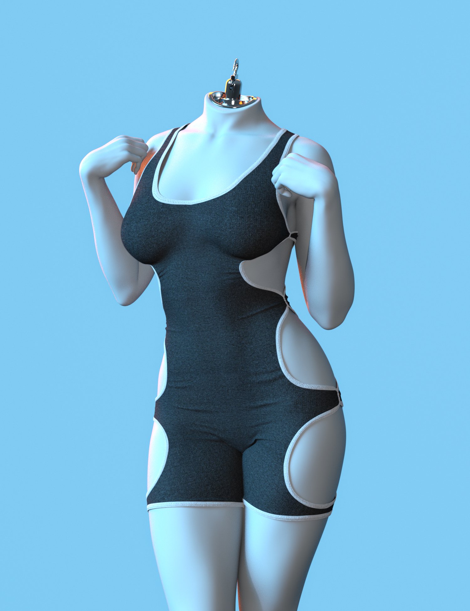 SPR Training Jumpsuit for Genesis 9 by: Sprite, 3D Models by Daz 3D