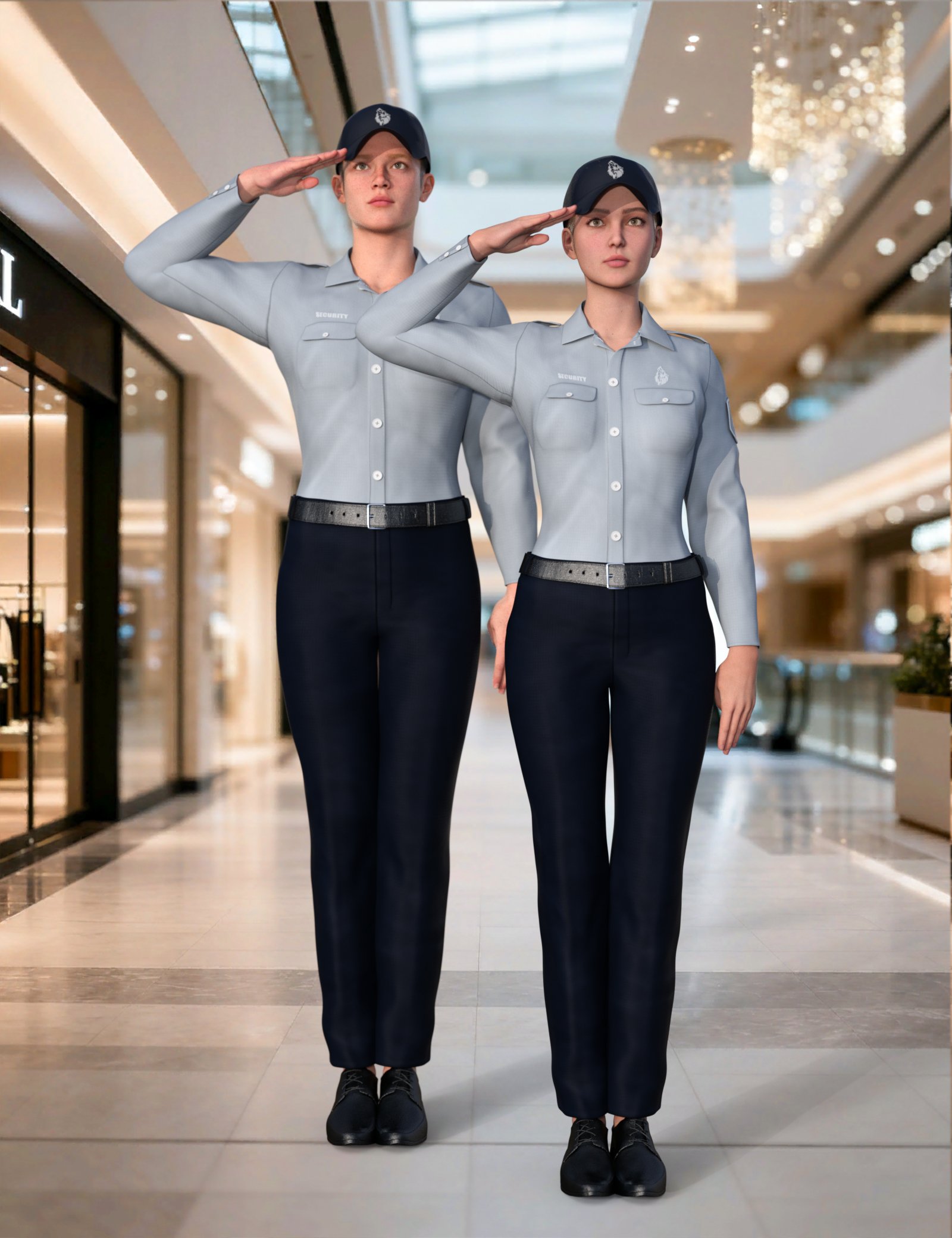 dForce MK Security Patrol Uniform for Genesis 9 by: wsmonkeyking, 3D Models by Daz 3D