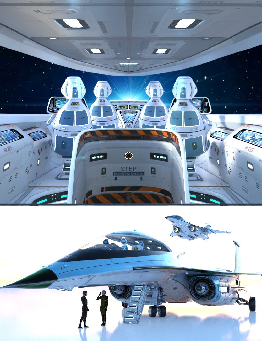 Alpha Star Cockpit by: Kibarreto, 3D Models by Daz 3D