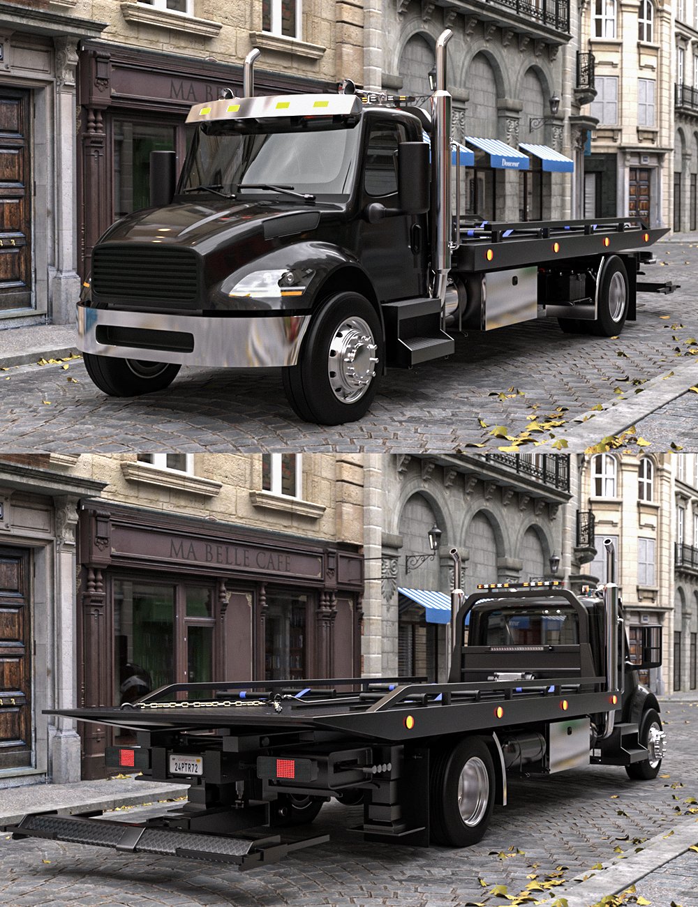PML Flatbed Tow Truck by: Pinkslip, 3D Models by Daz 3D