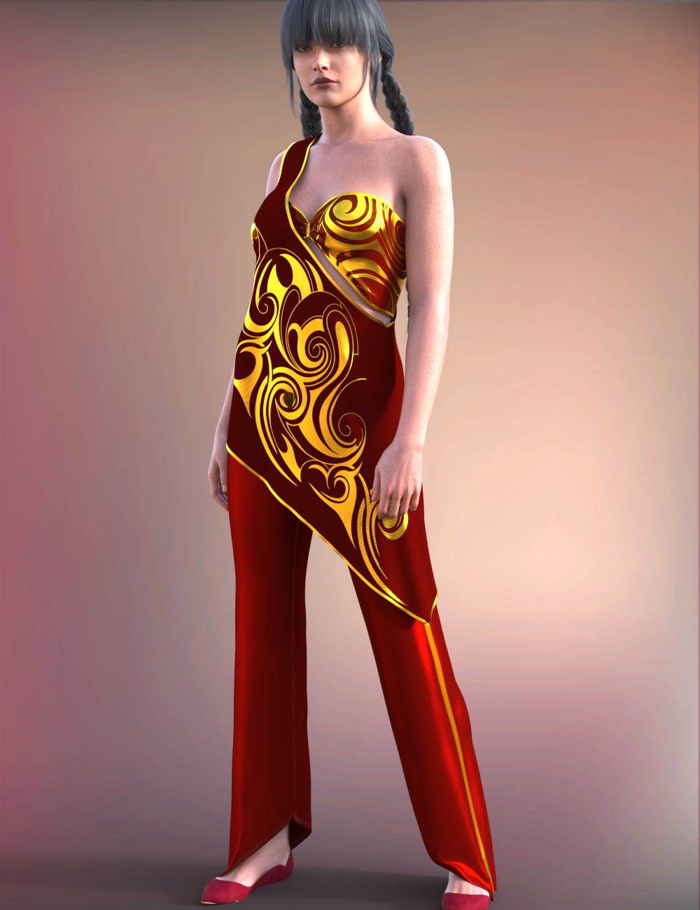 DNA Erven dForce Uniform for Genesis 9 by: Donnena, 3D Models by Daz 3D