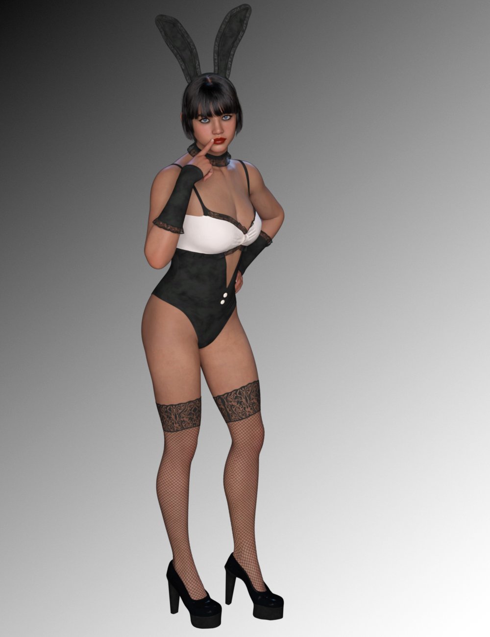 FG Bunny Girl Outfit for Genesis 9 by: IronmanFugazi1968, 3D Models by Daz 3D