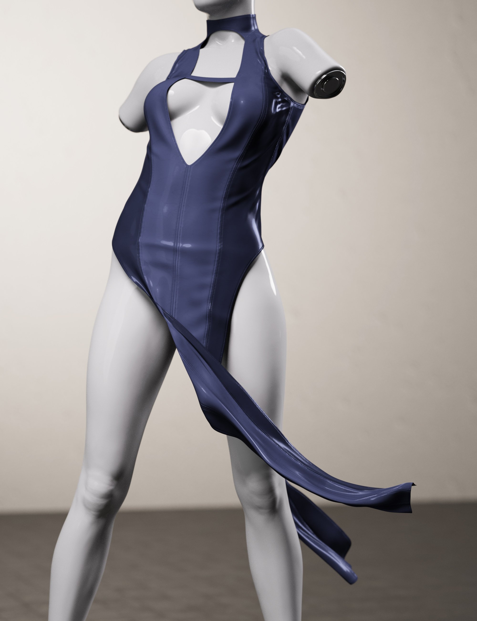 dForce Gothic Style Cutout Dress for Genesis 9 by: outoftouch, 3D Models by Daz 3D