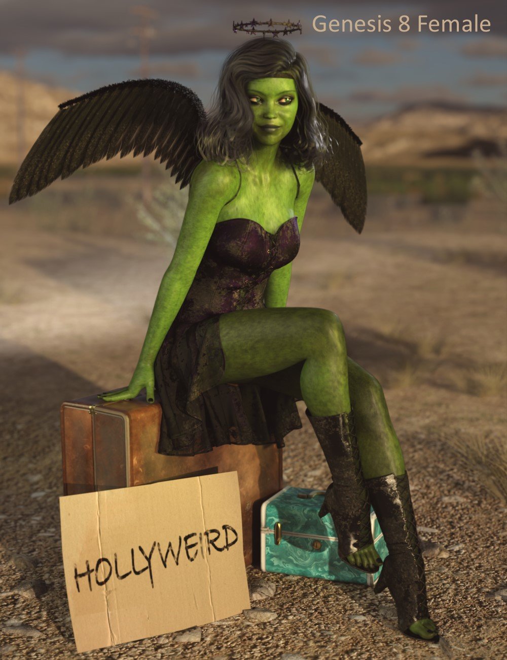 dForce Stellar Angel Outfit for Genesis 9 and Genesis 8 Female