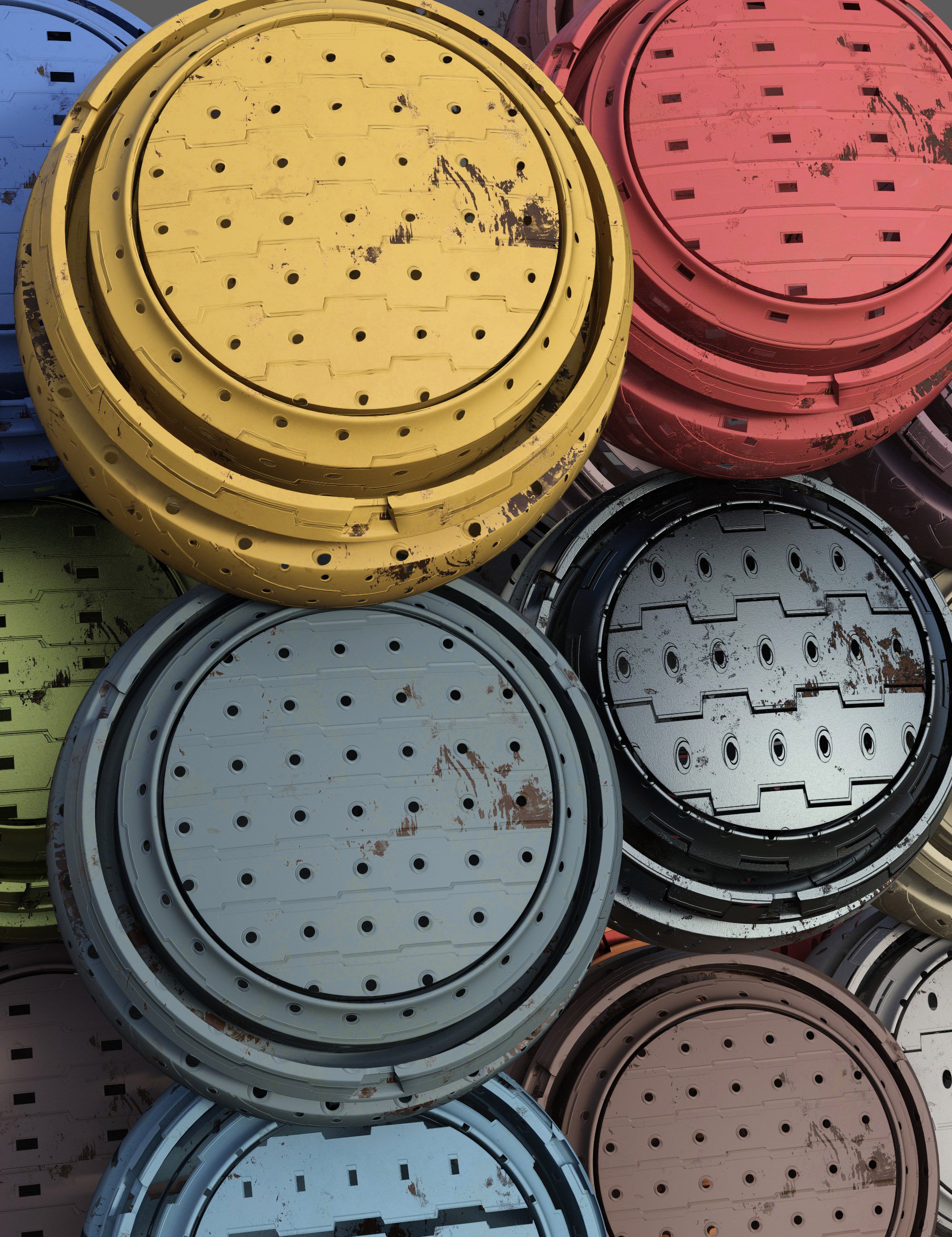 Industrial Panels Iray Shaders