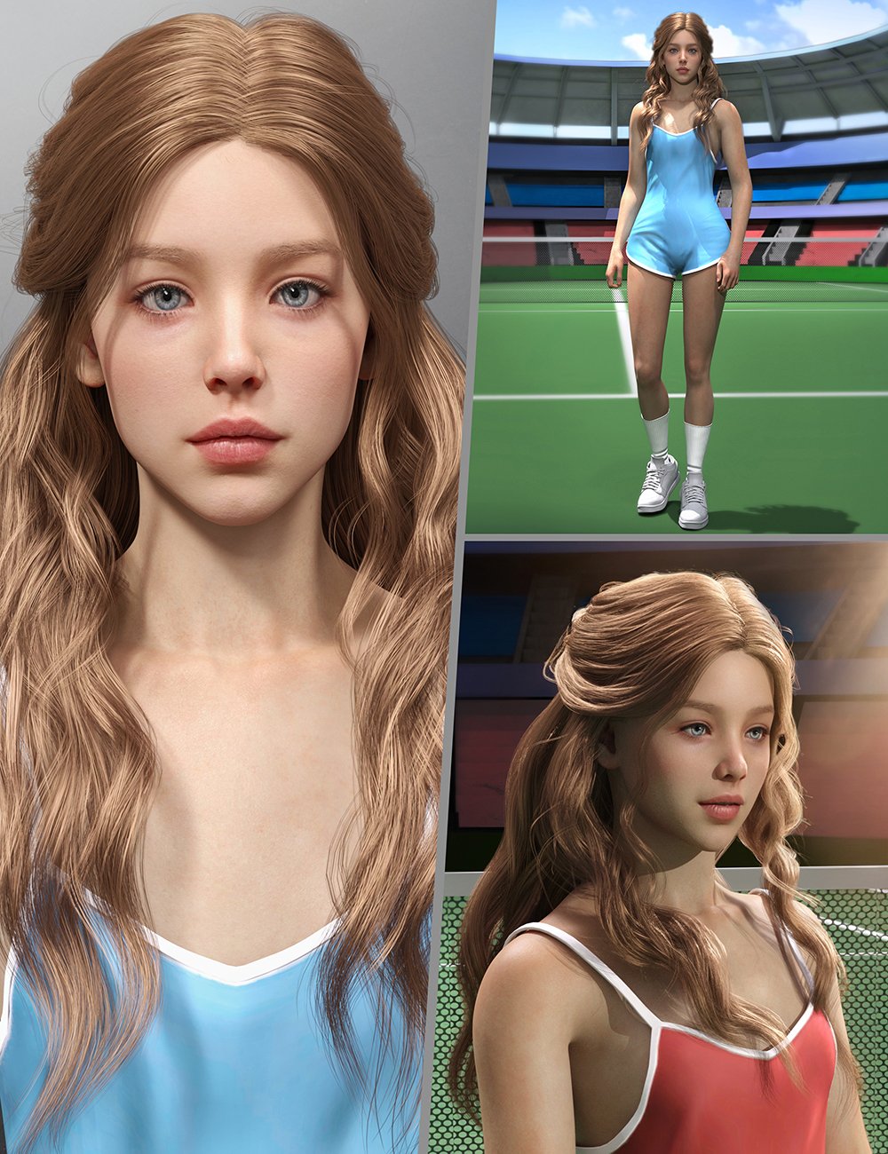 MB Palma HD for Genesis 9 Bundle by: Magic Brush, 3D Models by Daz 3D