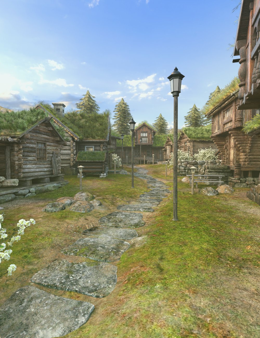 XI Village of Norway by: Xivon, 3D Models by Daz 3D