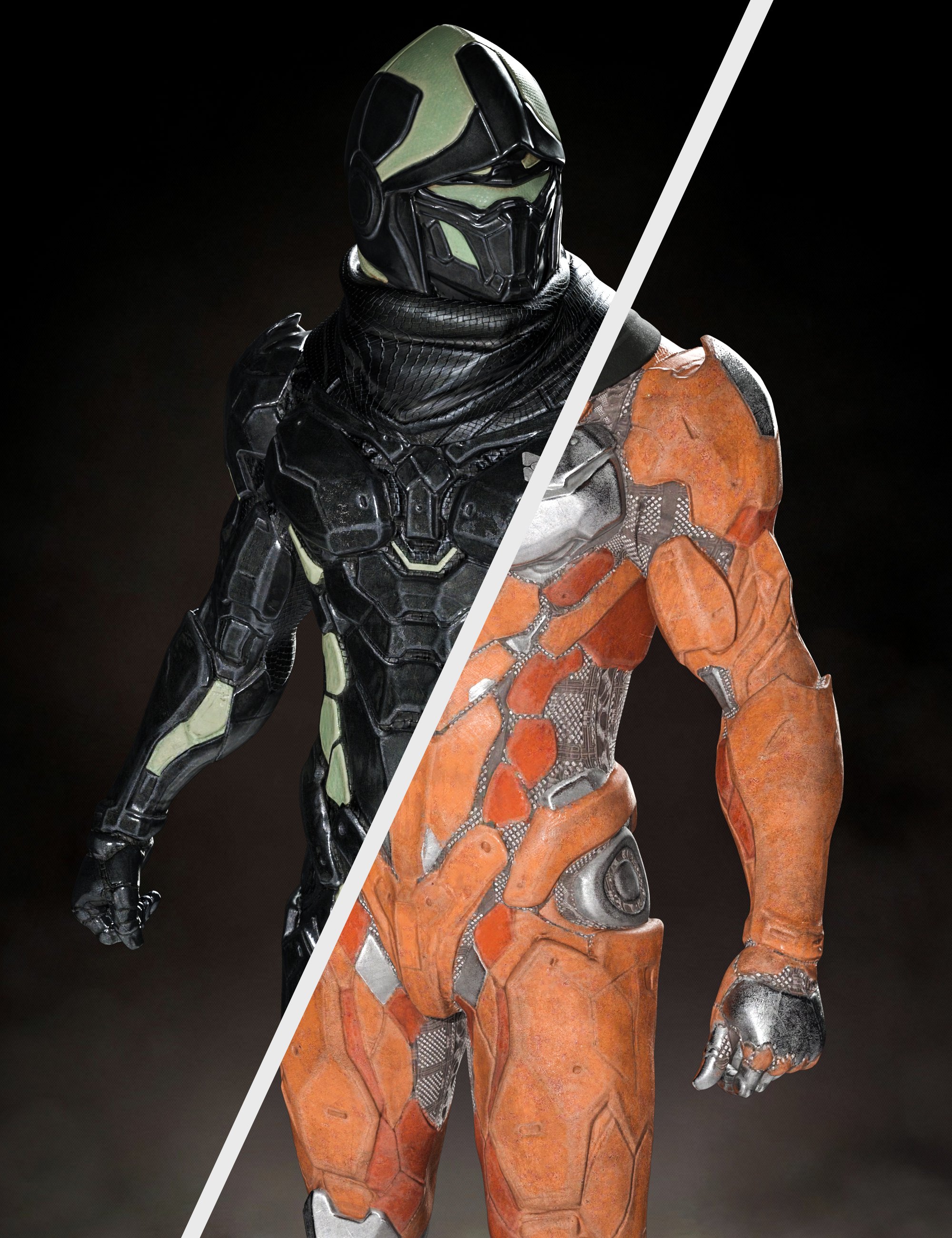 BW Ronin Exosuit Textures Add-on by: Beautyworks, 3D Models by Daz 3D