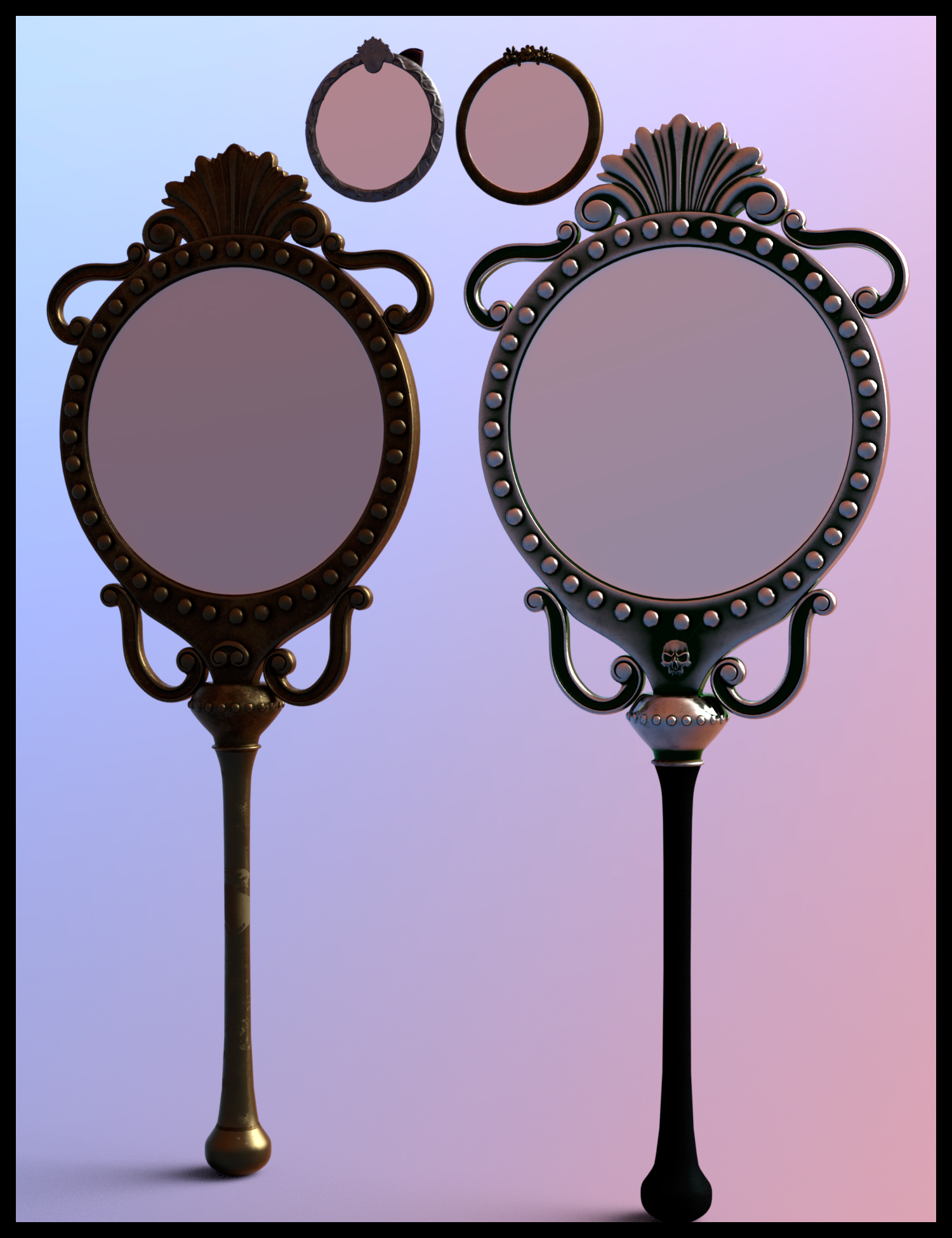ND Baroque and Gothic Mirrors Set by: Nathy Design, 3D Models by Daz 3D